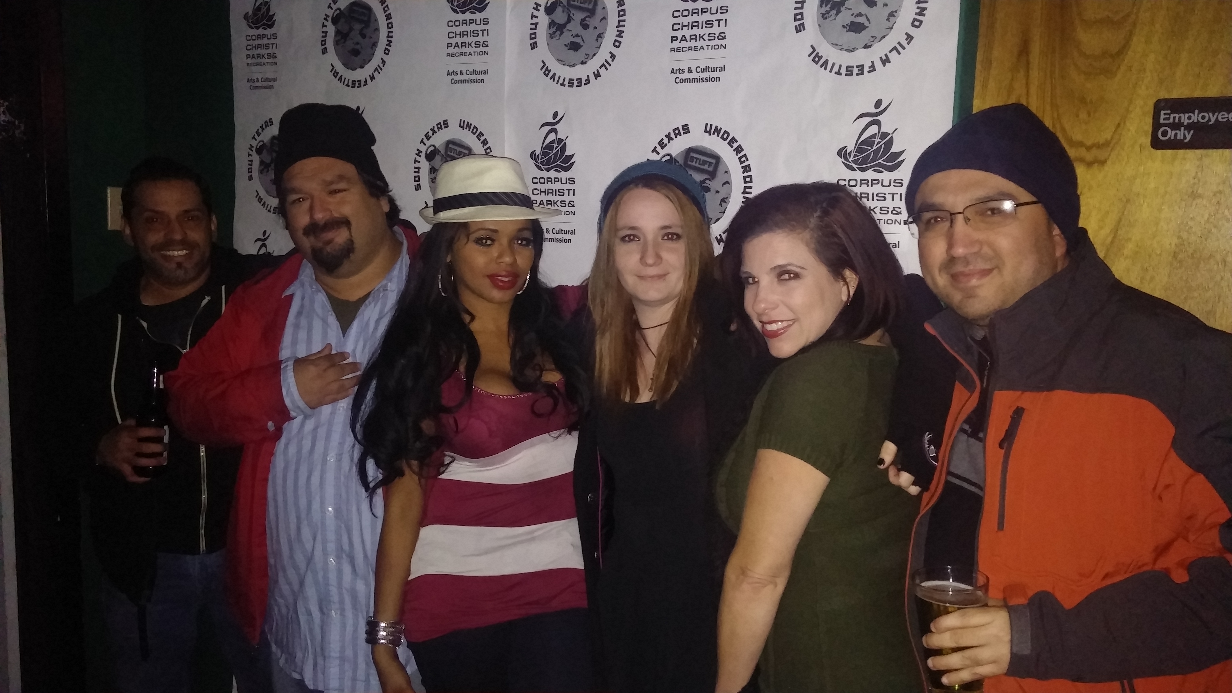 At the premiere of The Night Before with cast and crew at the South Texas Underground Film Festival.