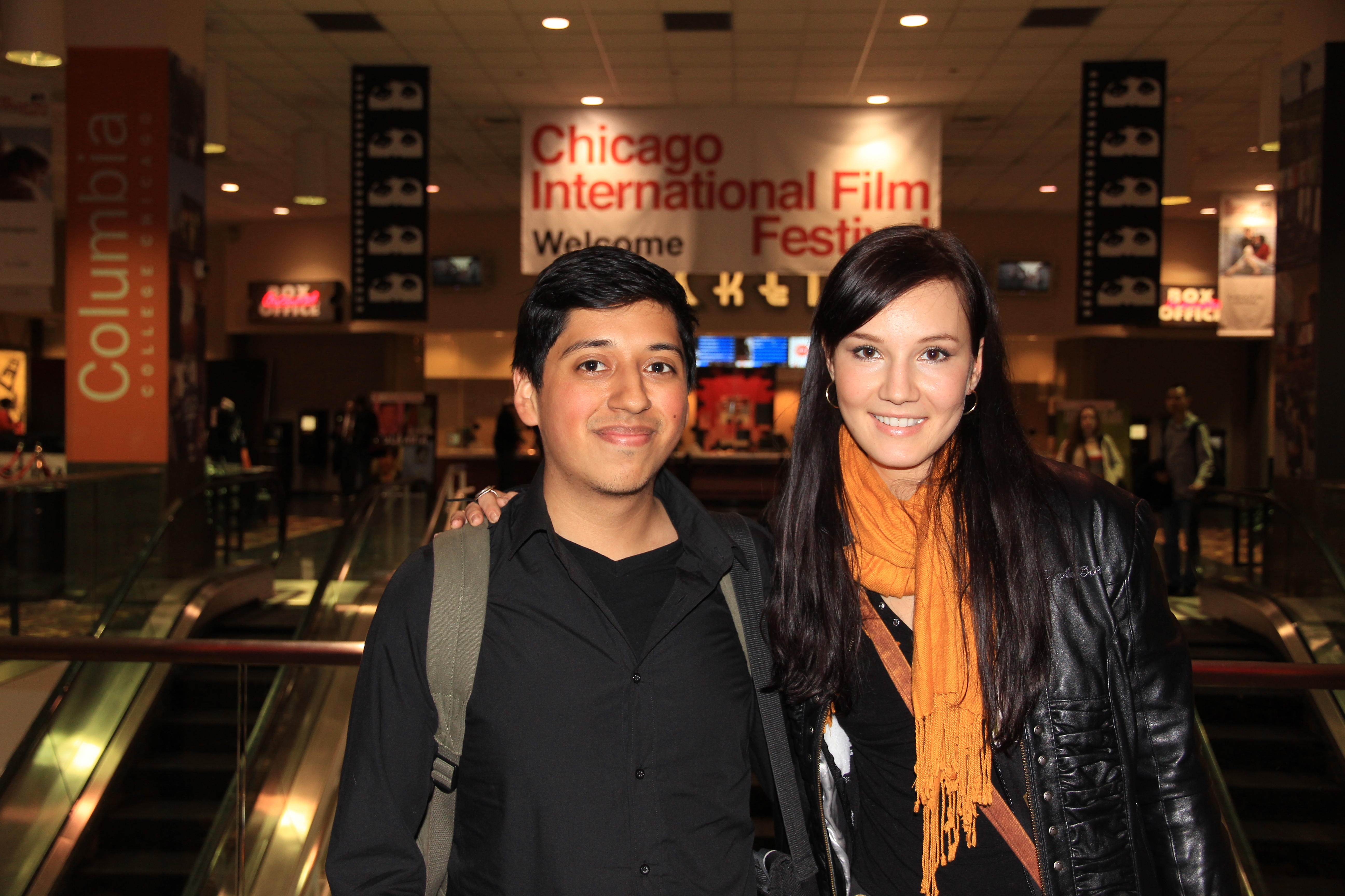 Danny Agama with Yana Kirichkova at the Chicago International Film Festival in 2012.