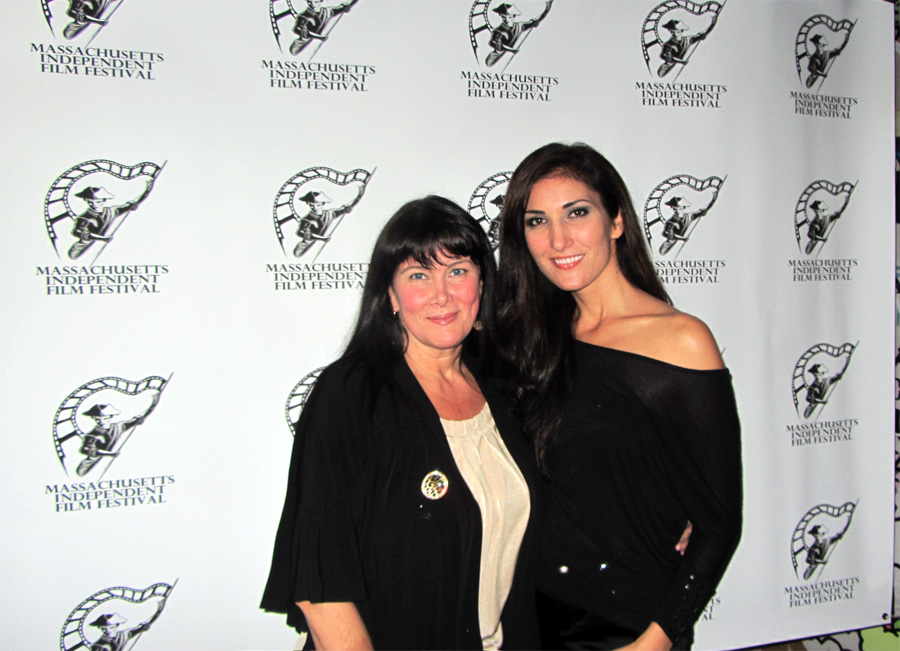 With Co leading lady Christine Hunt at the Massachusetts Independent Film Festival.