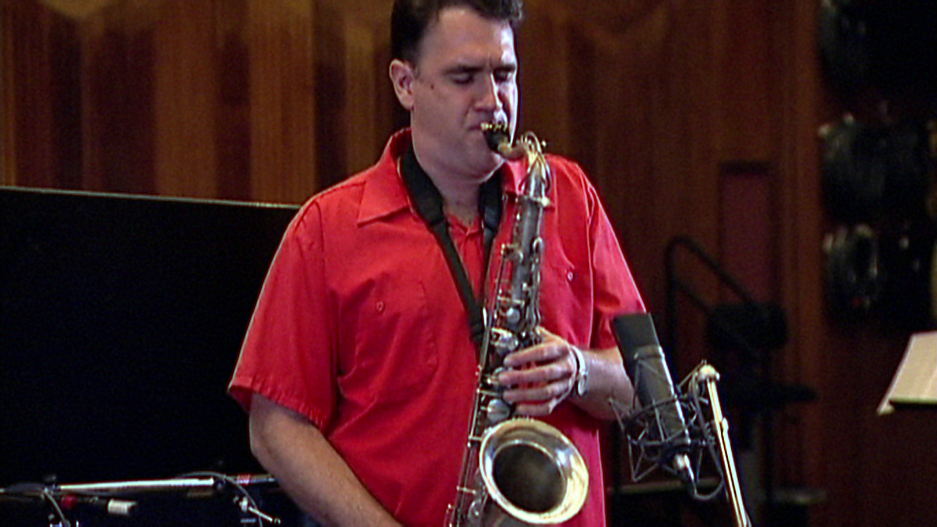 Musician/actor Mike Allen on Saxophone