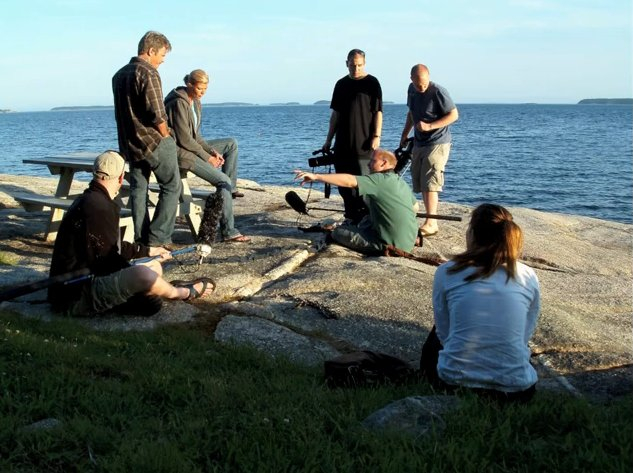 Filming Isabel in Owl's Head Maine