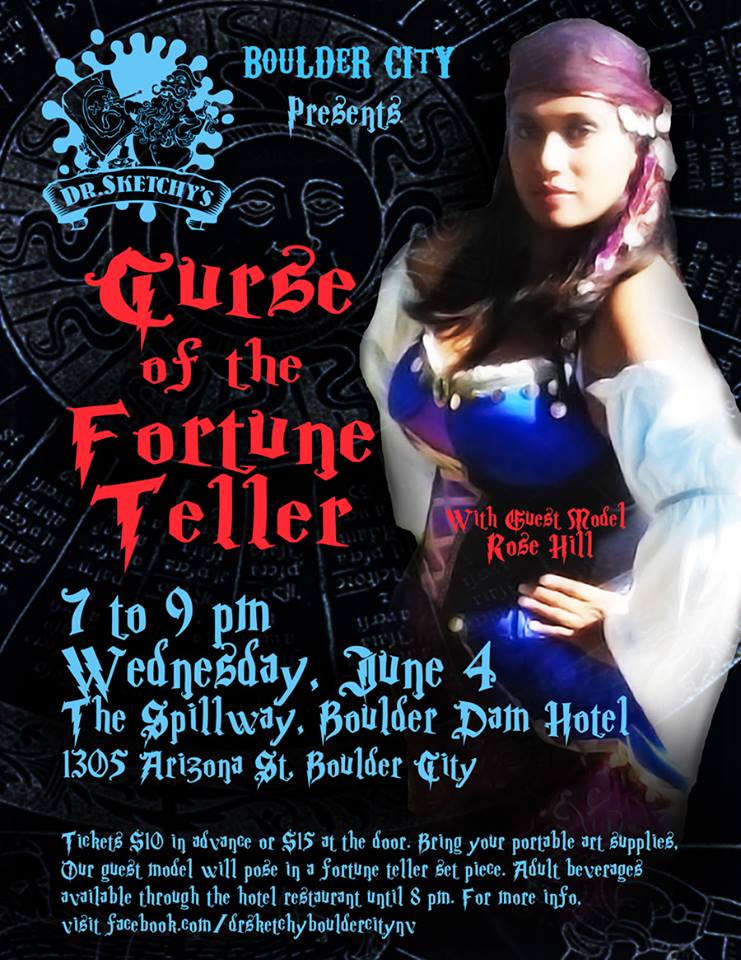 Rose Hill as 'Curse of the Fortune Teller' Dr Sketchy