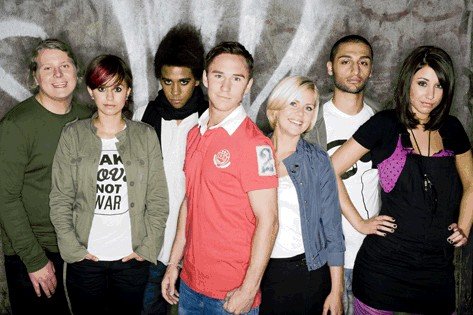 The cast of the Swedish teenage-drama 