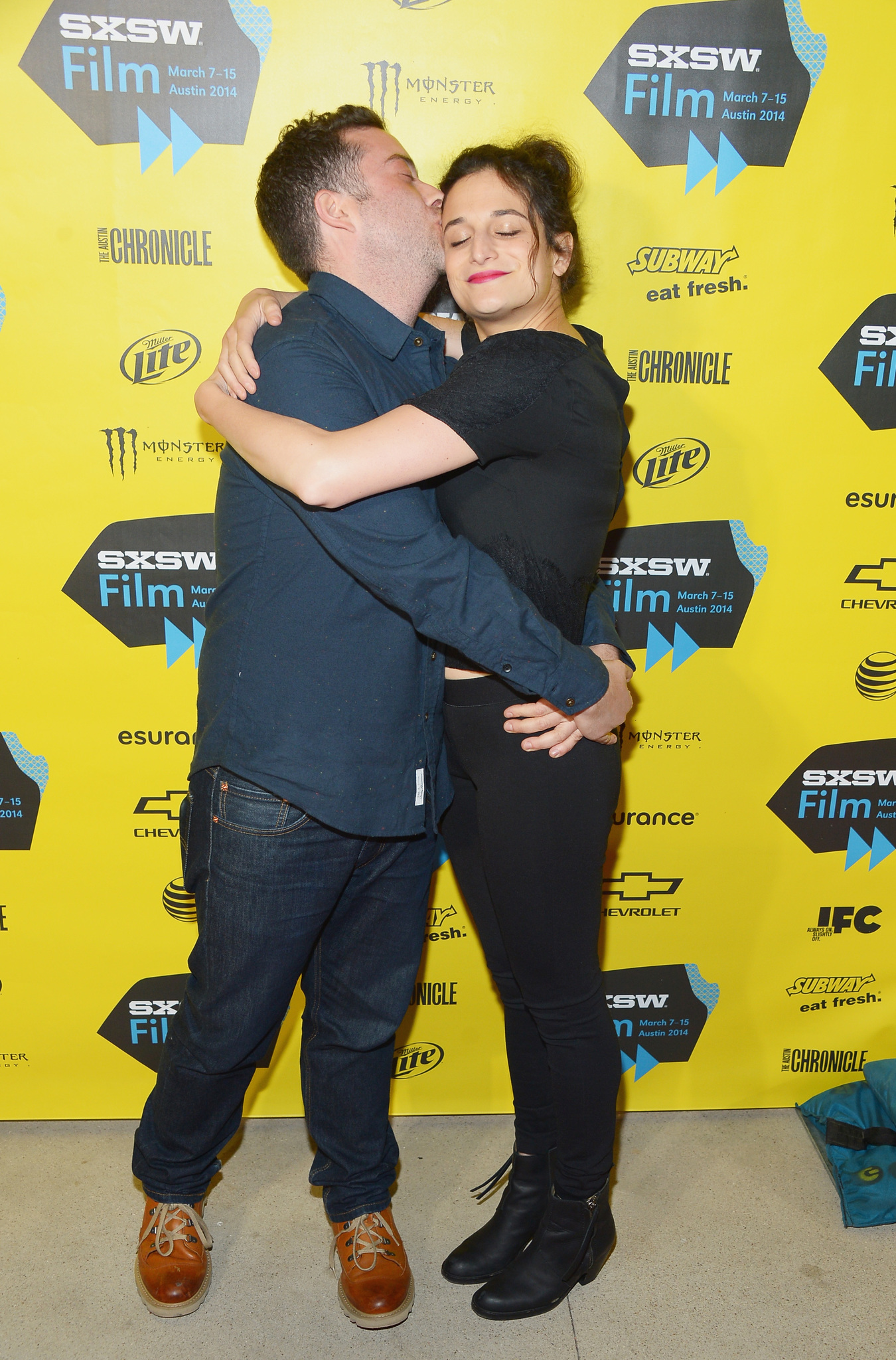 Jenny Slate and Gabe Liedman at event of Obvious Child (2014)