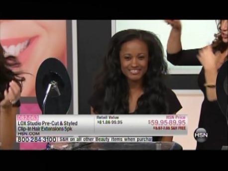 On Home Shopping Network (HSN) as a model for LOX Hair Extensions 1/22/14