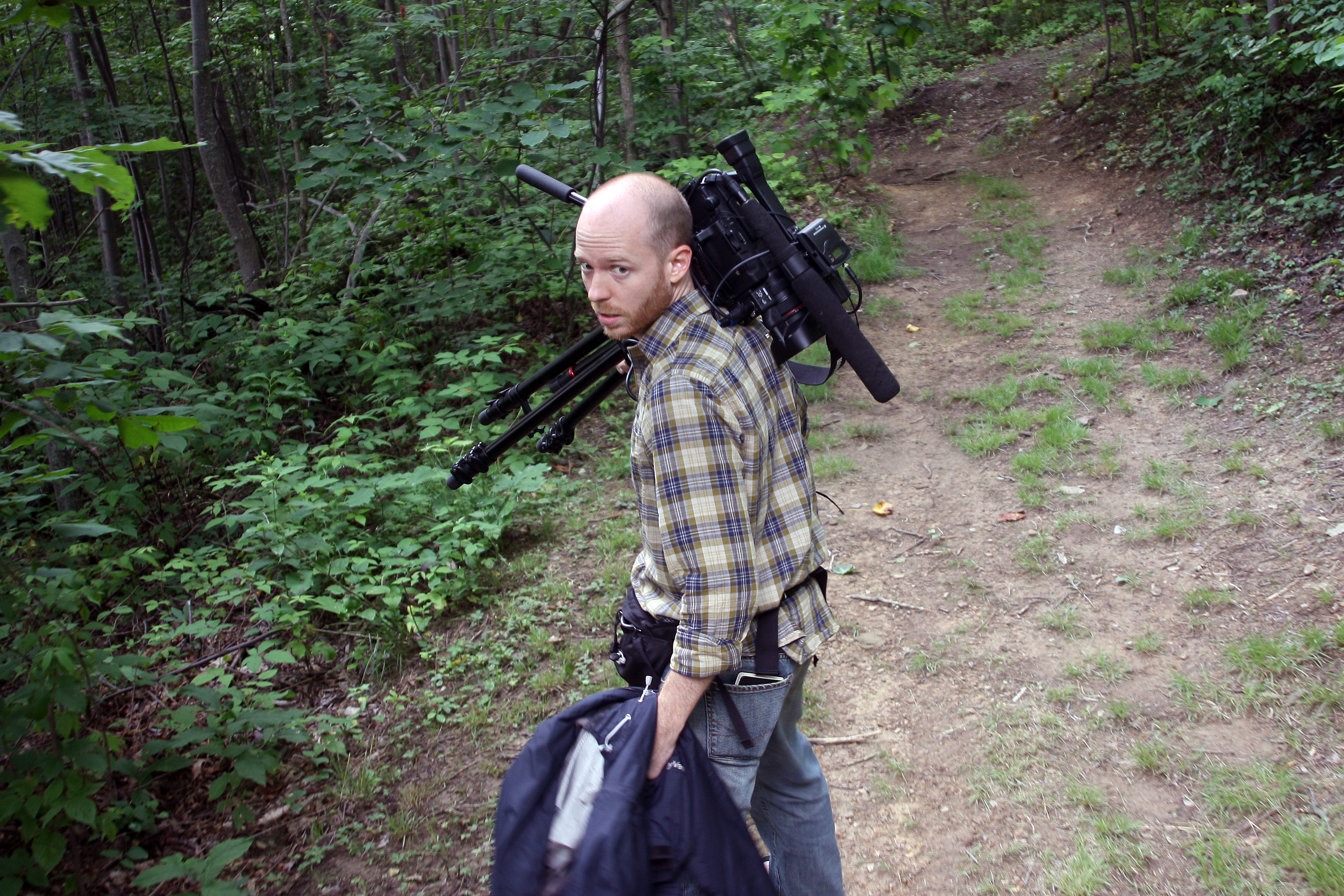 Chad A. Stevens filming on Kayford Mountain, 2007.