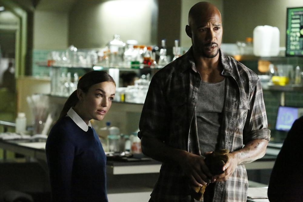 Still of Henry Simmons and Elizabeth Henstridge in Agents of S.H.I.E.L.D. (2013)