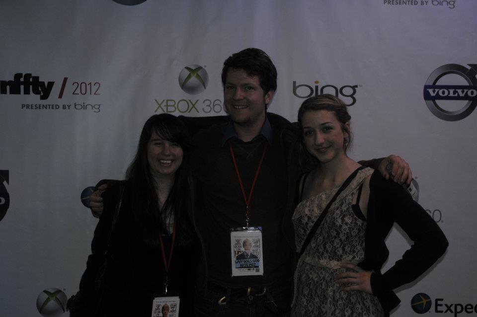 Nina Winkler with director Joel McCarthy and producer Lana Otoya at the National Film Festival for Talented Youth 2012.