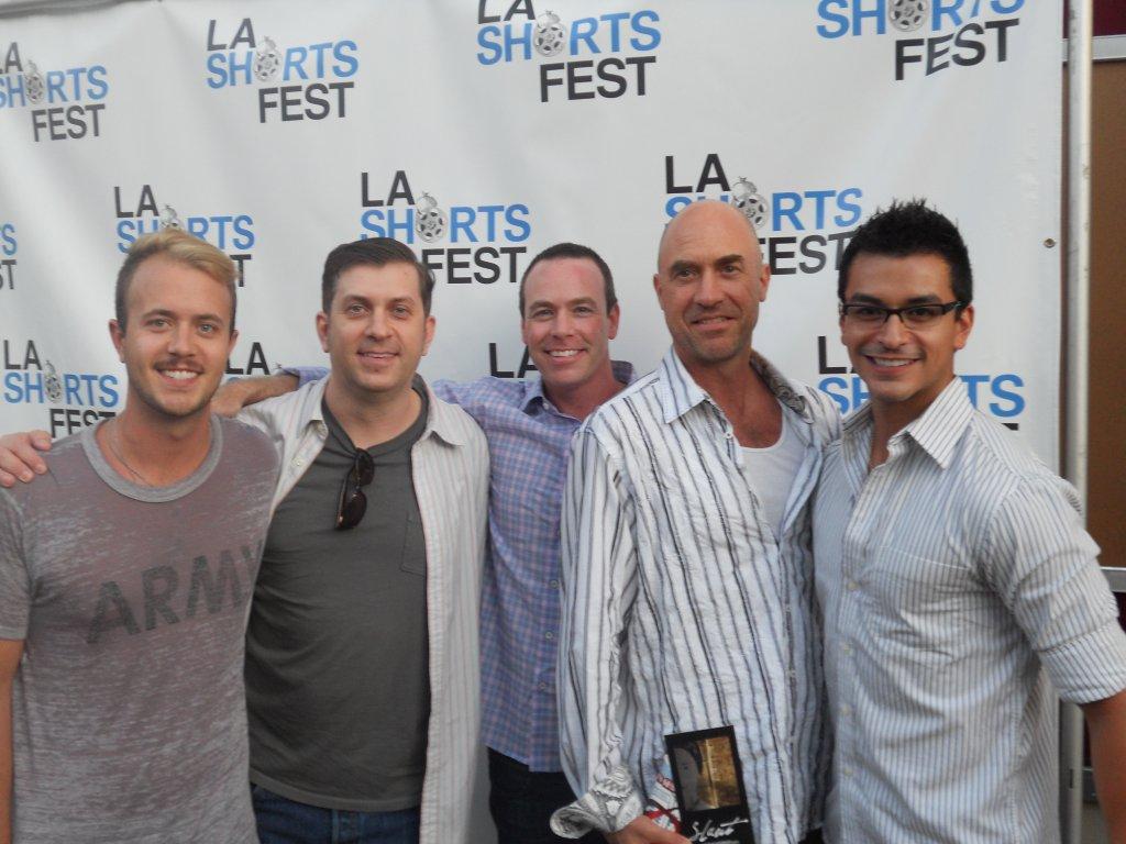 Nathan Carden, Michael Toubassi, Stephen Soucy, Christopher Fairbanks, and David Calderon at Slant's LA Premiere. LA SHORTS FEST, 2011.
