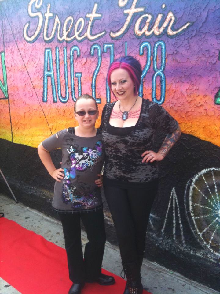 Inkerbella and Kelsey Shoup (Daughter) attend Bleedfest in Hollywood Sept. 2011