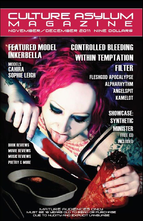 Inkerbella on the cover of Culture Asylum Magazine Nov/Dec. 2011 Issue