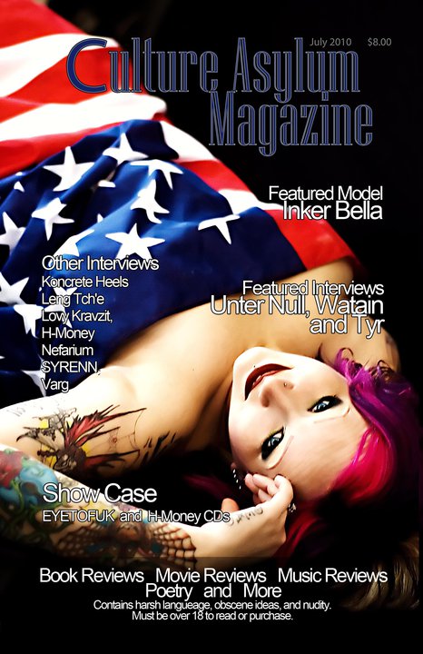 Inkerbella as Cover Model for Culture Asylum Magazine July/Aug 2010 Issue