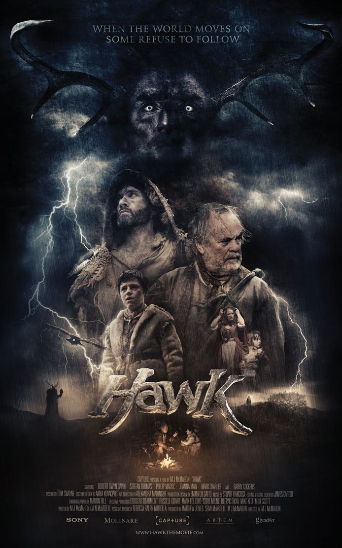 Robert Gwyn Davin, Philip Madoc, Joanna Maw, Steffan Thomas, Mark Charles and Barry Cockers in Hawk (2011)