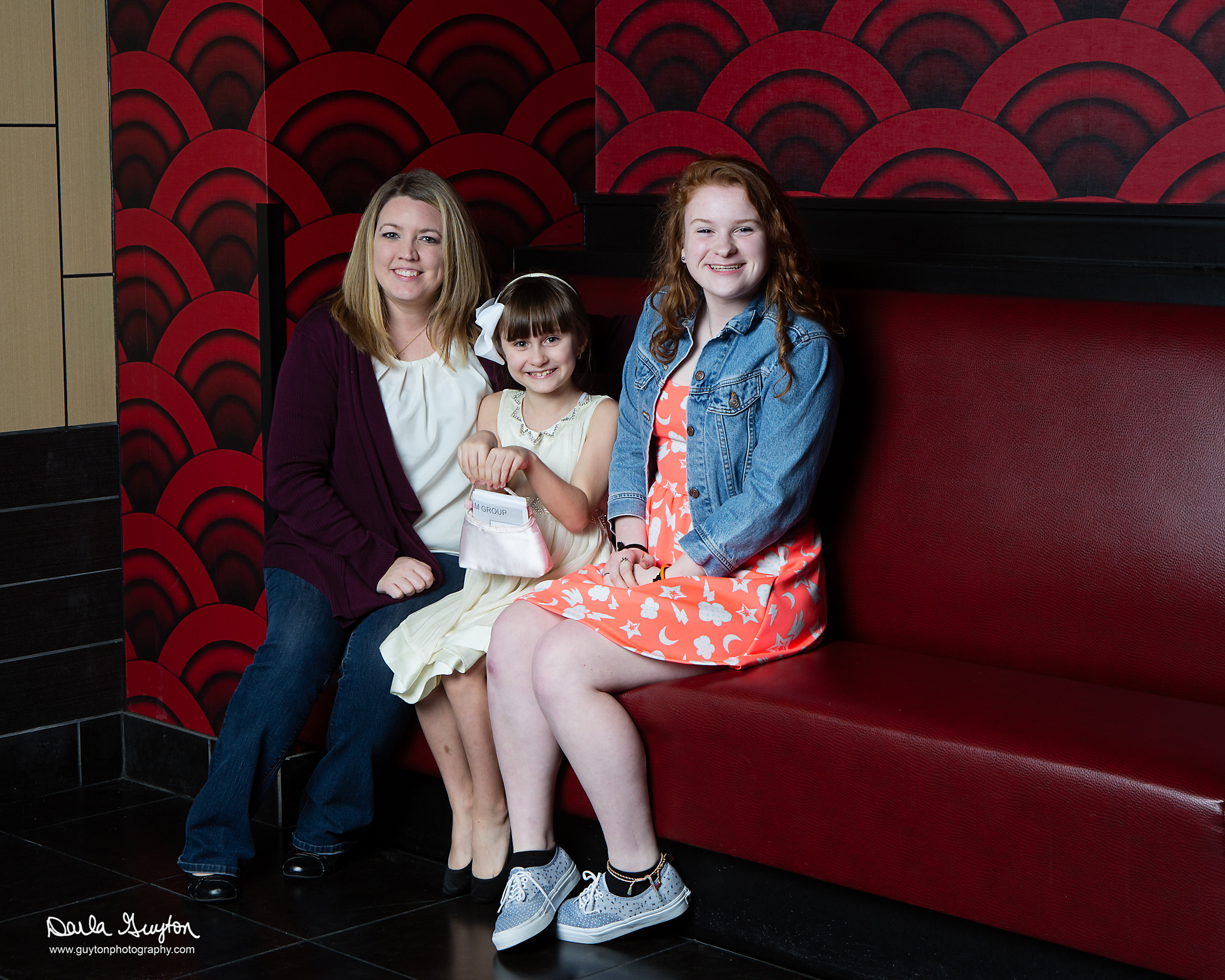 Courtney Sandifer with young actresses Sophia Eden and Katelyn Merricks, at a screening of their film 