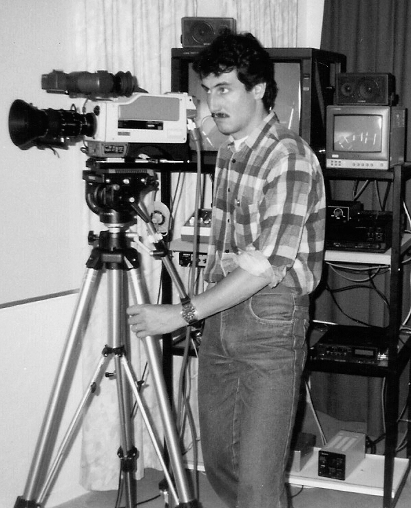 Luis Vitalino Grandón working as Cameraman in the 1980s...