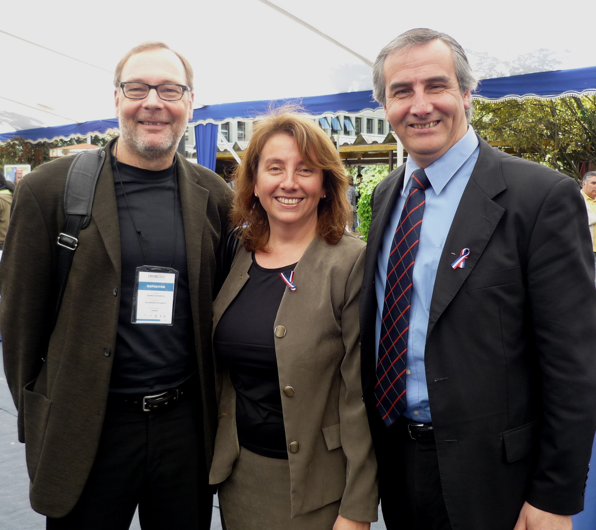 George Richardson, Elizabeth Grandón and Luis Vitalino Grandón at event of UBB