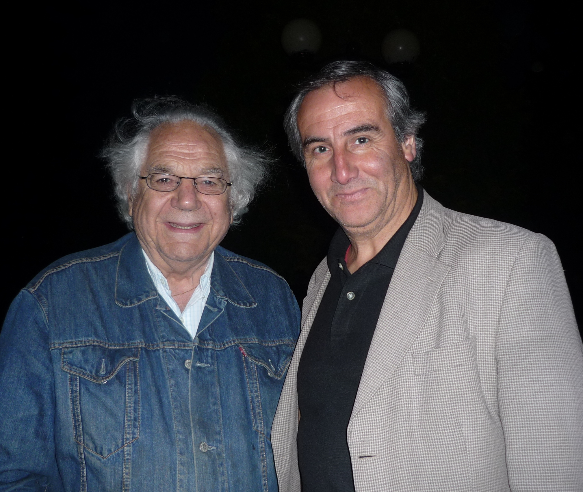 Luis Vitalino Grandón with italian-chilean filmmaker Claudio Di Girolamo at event of Resistencia Film Fest 2012