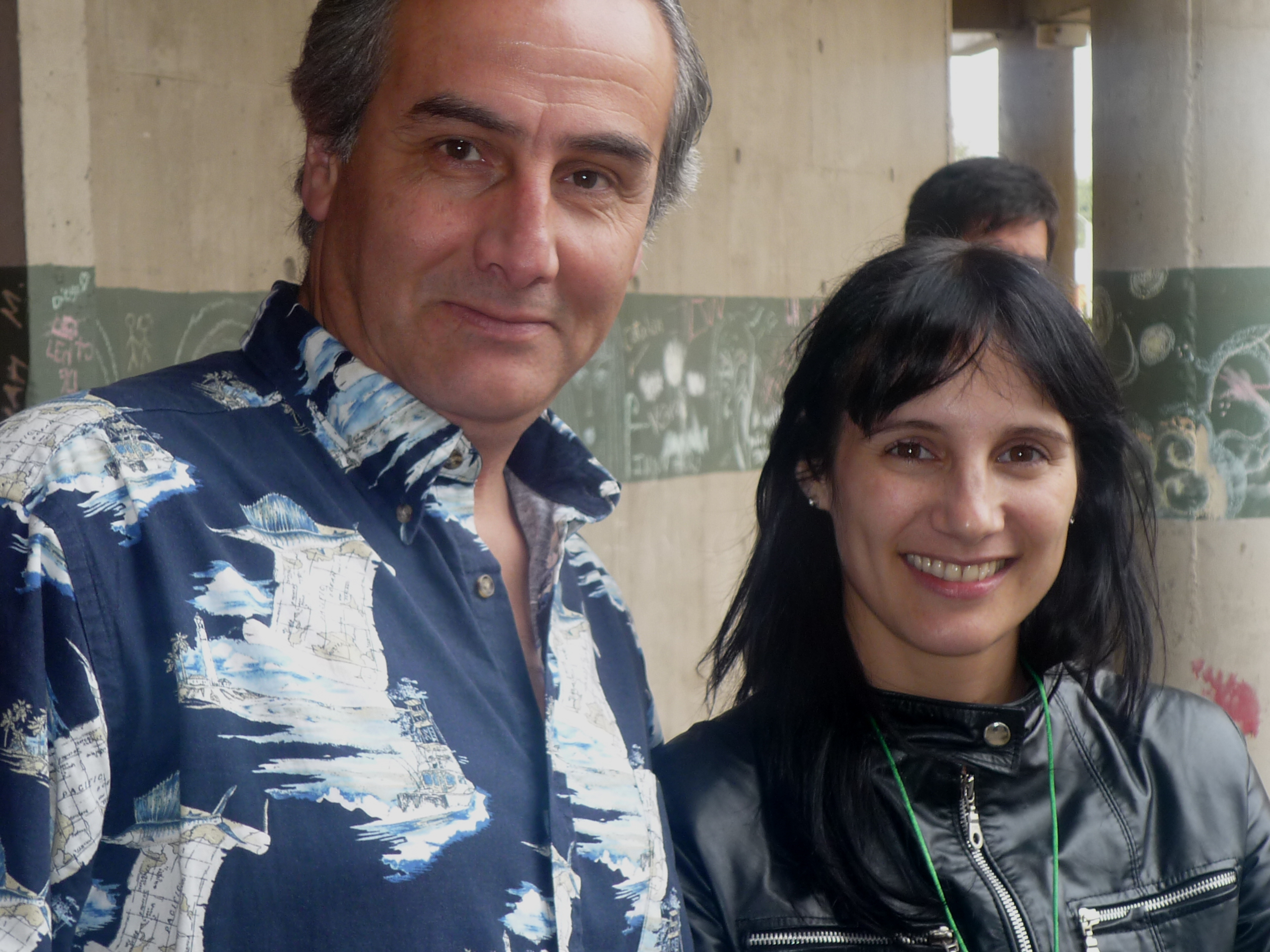 Luis Vitalino Grandón with the great actress Blanca Lewin at event of Día del Cine Chileno, 2011