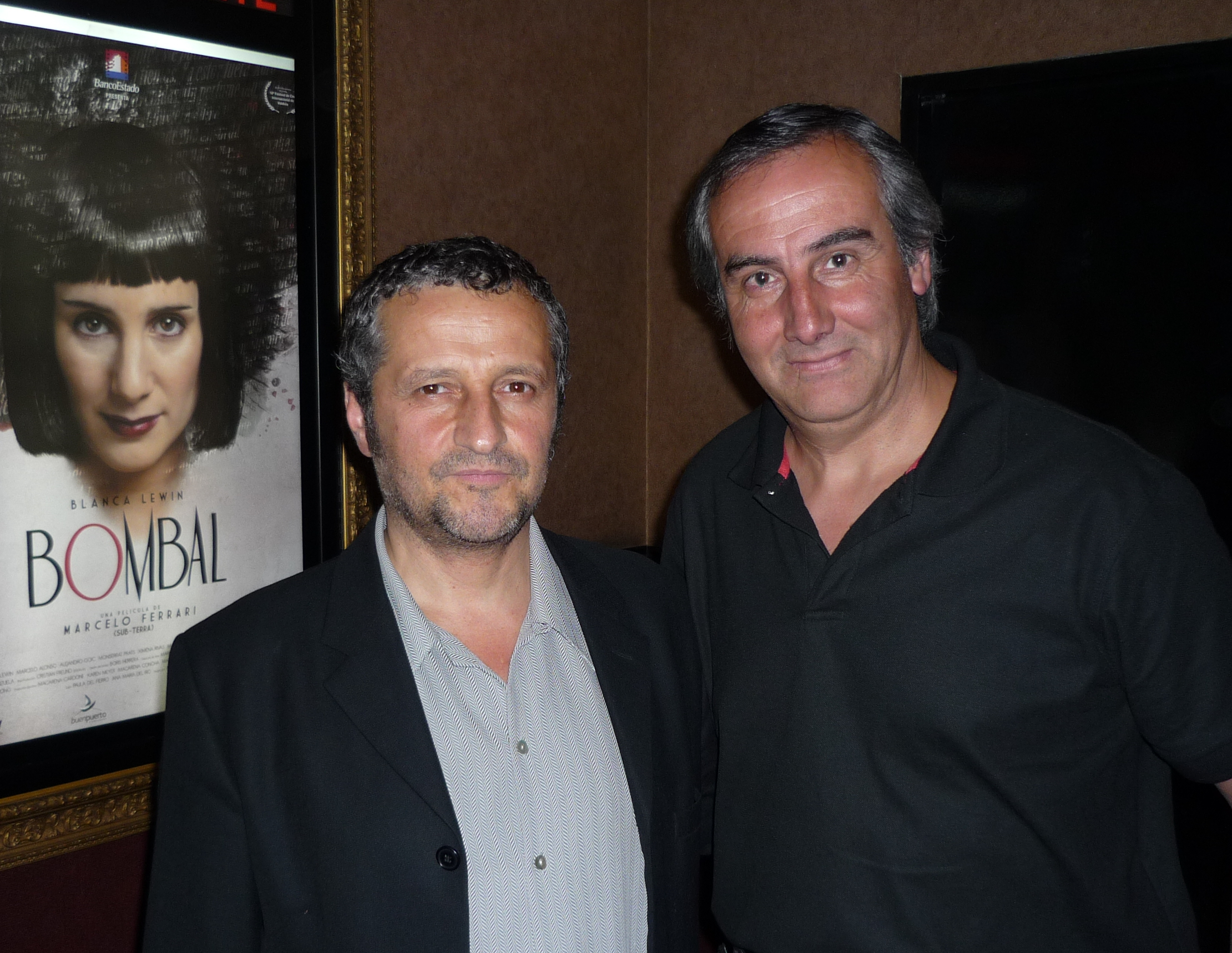 Luis Vitalino Grandón with director Marcelo Ferrari at event of BOMBAL