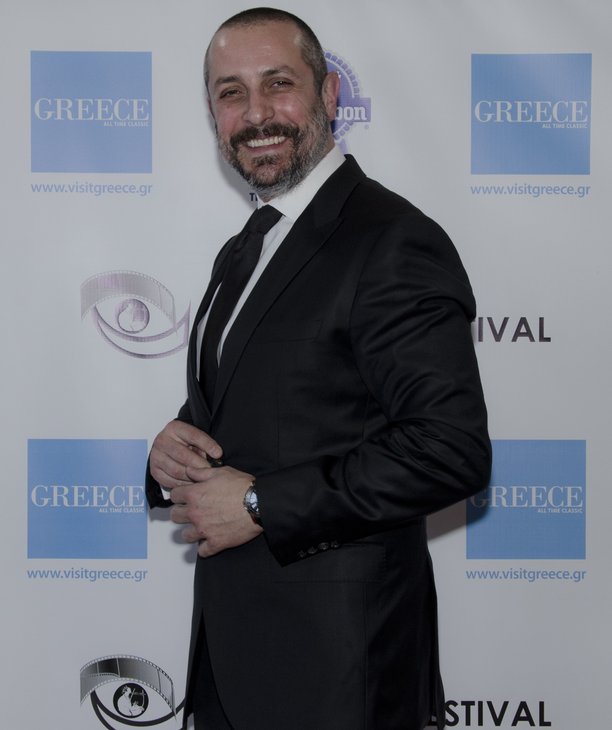 Theo Pagones on the red carpet at the 2013 Los Angeles Greek Fim Festival.