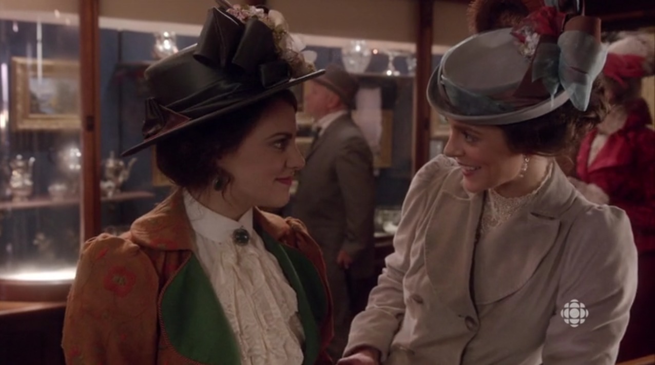 Sara Mitich and Georgina Reilly in Murdoch Mysteries and Toronto's Girl Problem