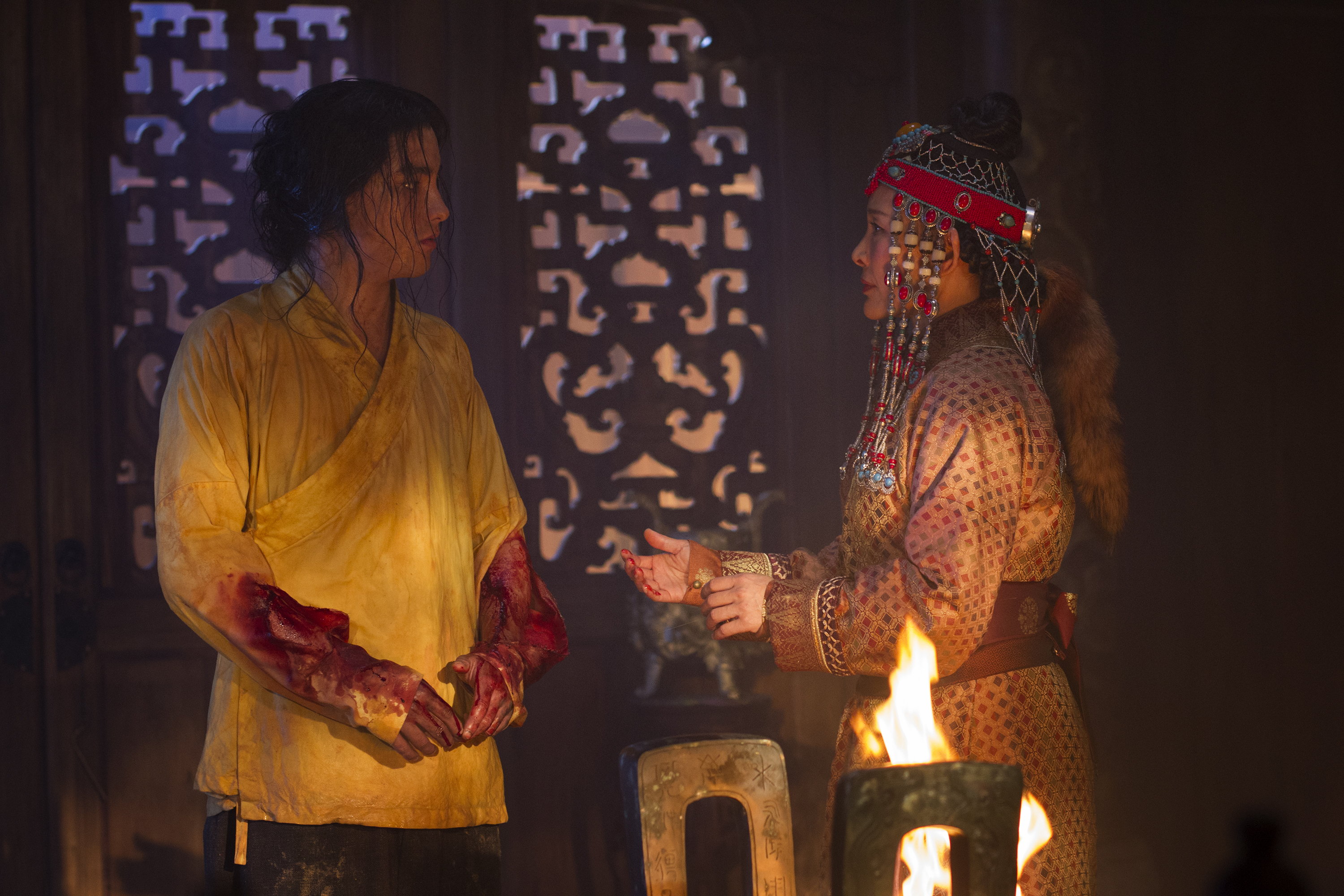 Still of Joan Chen and Remy Hii in Marco Polo (2014)