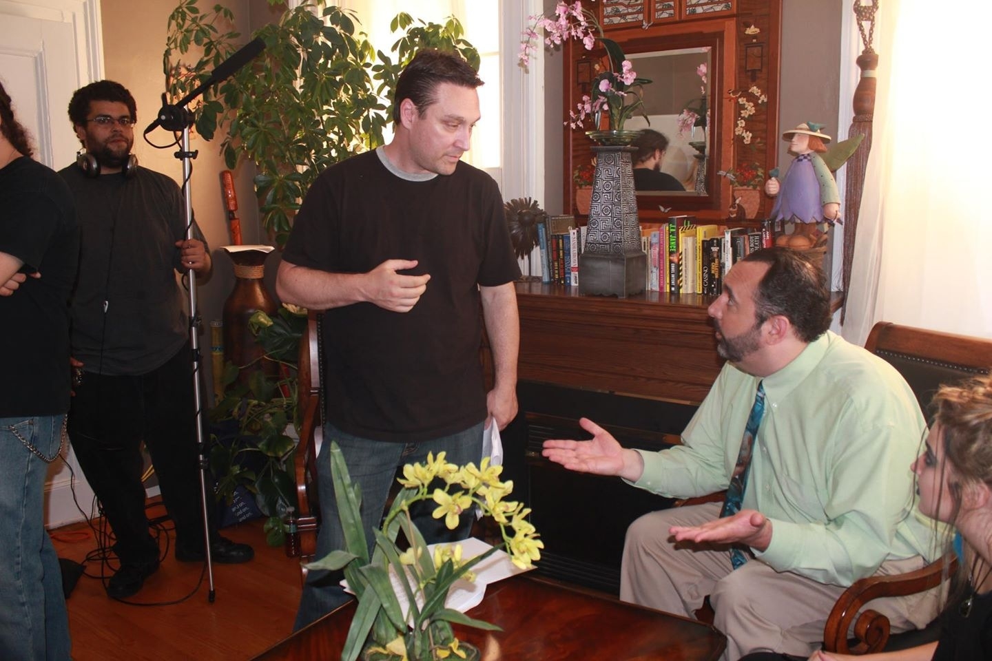 Ron Smith (dir.) and Steve Mittelman on the set of MY NAME IS PETER