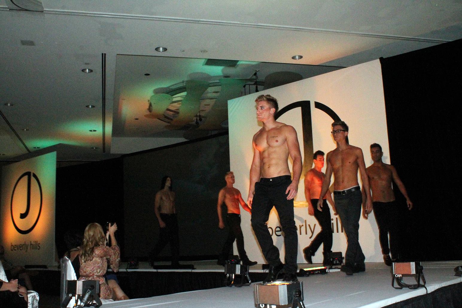 Andrew Vech leading the pack in the J Beverly Hills Runway Show