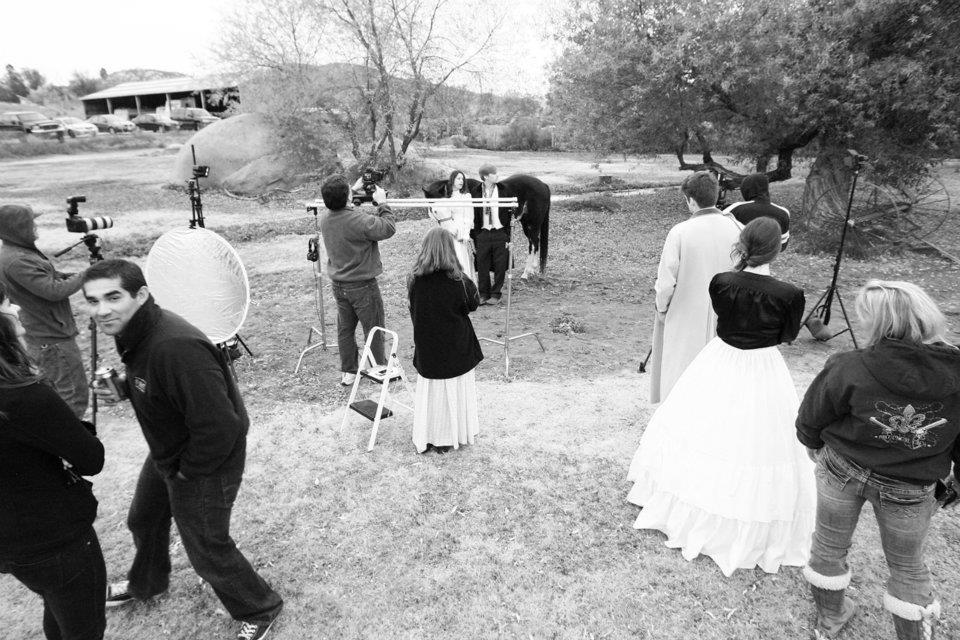 Behined the scenes of Nina Marie Brissey and Andrew Vech in Red Rock.