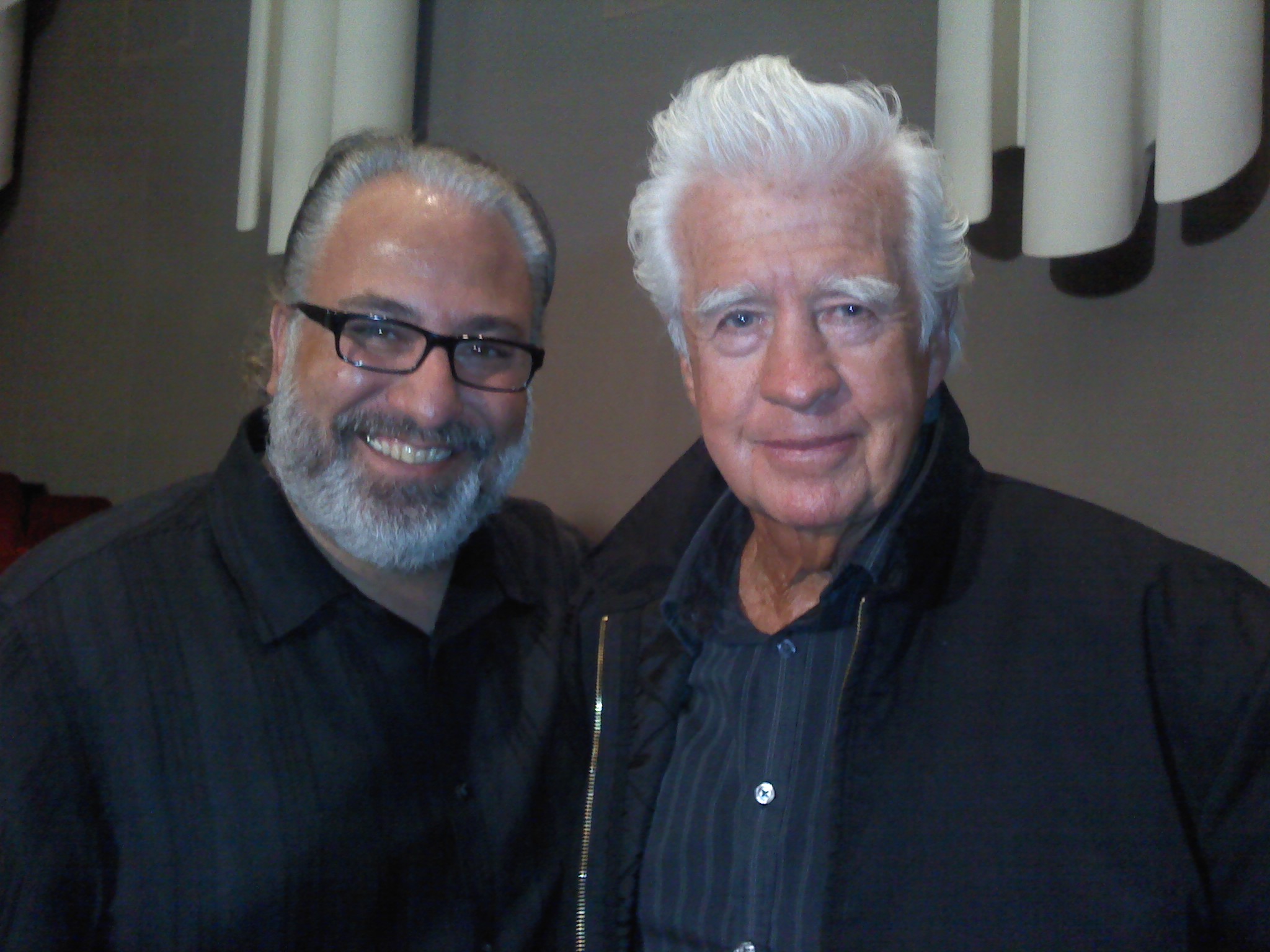 Dave with Clu Gulager on the set of It Must Be Nice