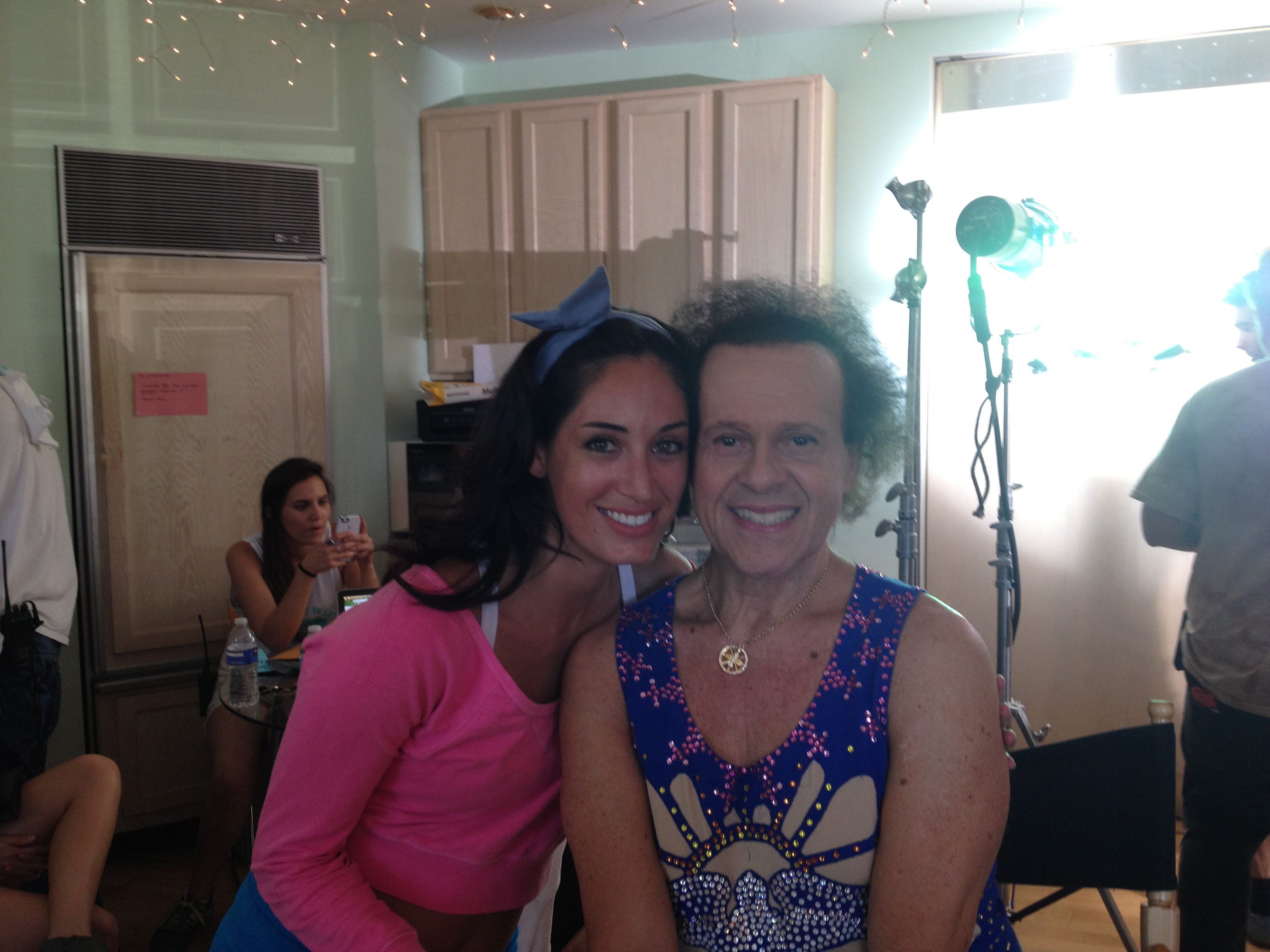 Steve Aoki video shoot w/ Richard Simmons