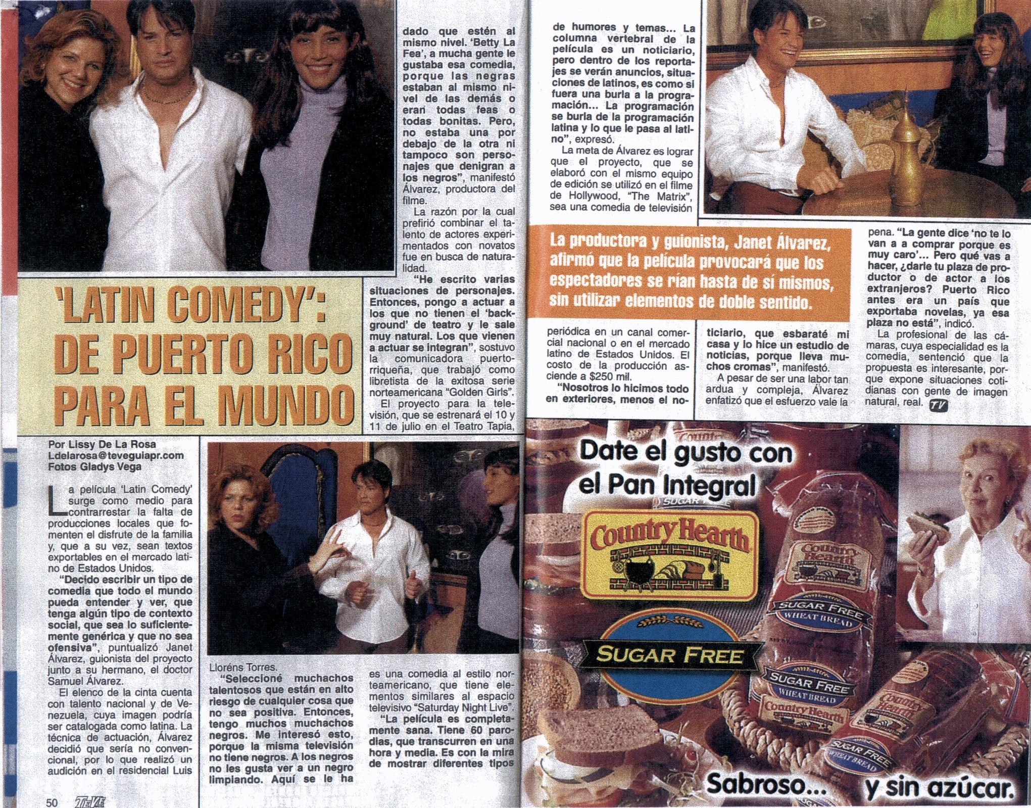 Janet Alvarez Directora y Cándido Torres, Mr. Puerto Rico Model 2001, TV GUIA