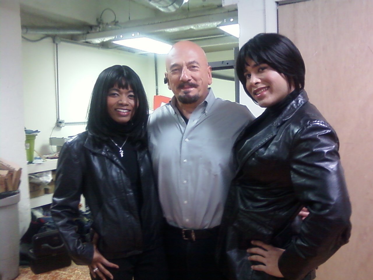 Carla Renee, Tom Lyle, Nyla Rose on the set of Signals 2