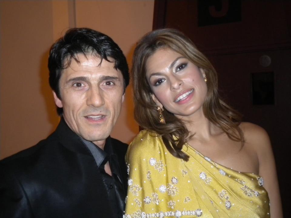 With Eva Mendes