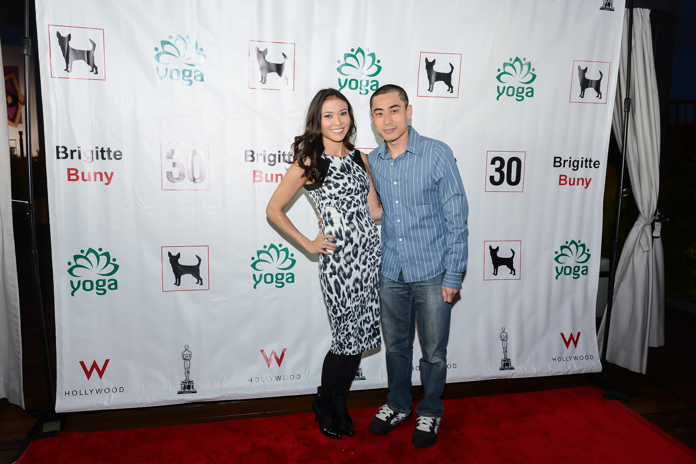 William Ngo and Brigitte Buny at her 30th birthday bash at the W Hotel in Hollywood