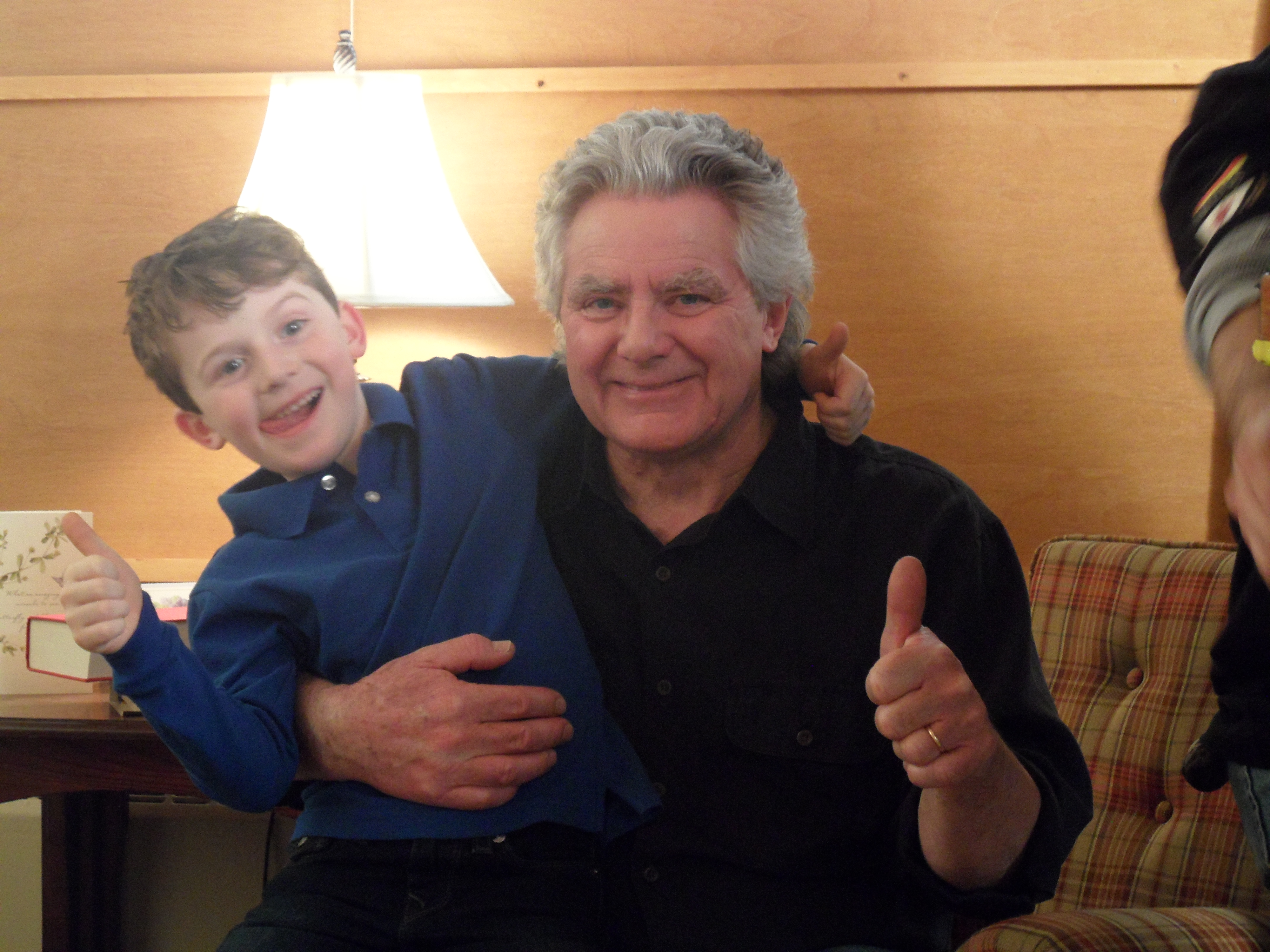 Warehouse 13 (TV series) - on set with Guy Bannerman (Owen Larsen) - Jayden playing Owen Larsen's grandson Feb. 2011