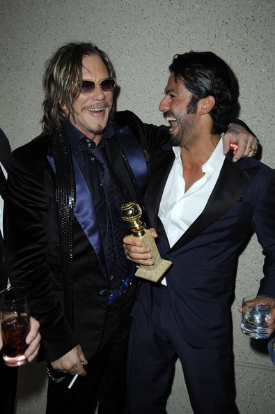 Armin Amiri with Mickey Rourke at Fox Searchlight Pictures Golden Globes Party