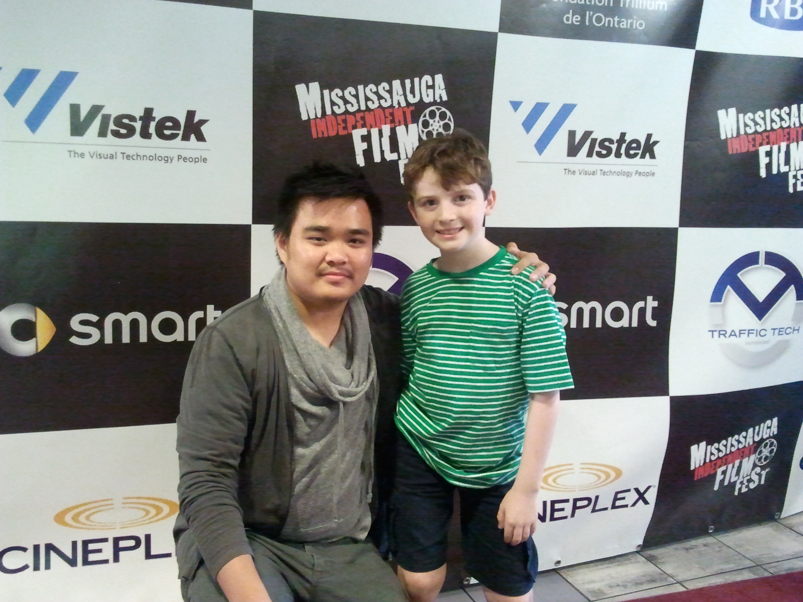 At the Mississauga Independent Film Festival screening of TEN (short film) with Director Keven Saychareun (July 2012)