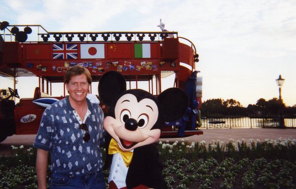 Ted Aukerman with favorite celeb Mickey Mouse