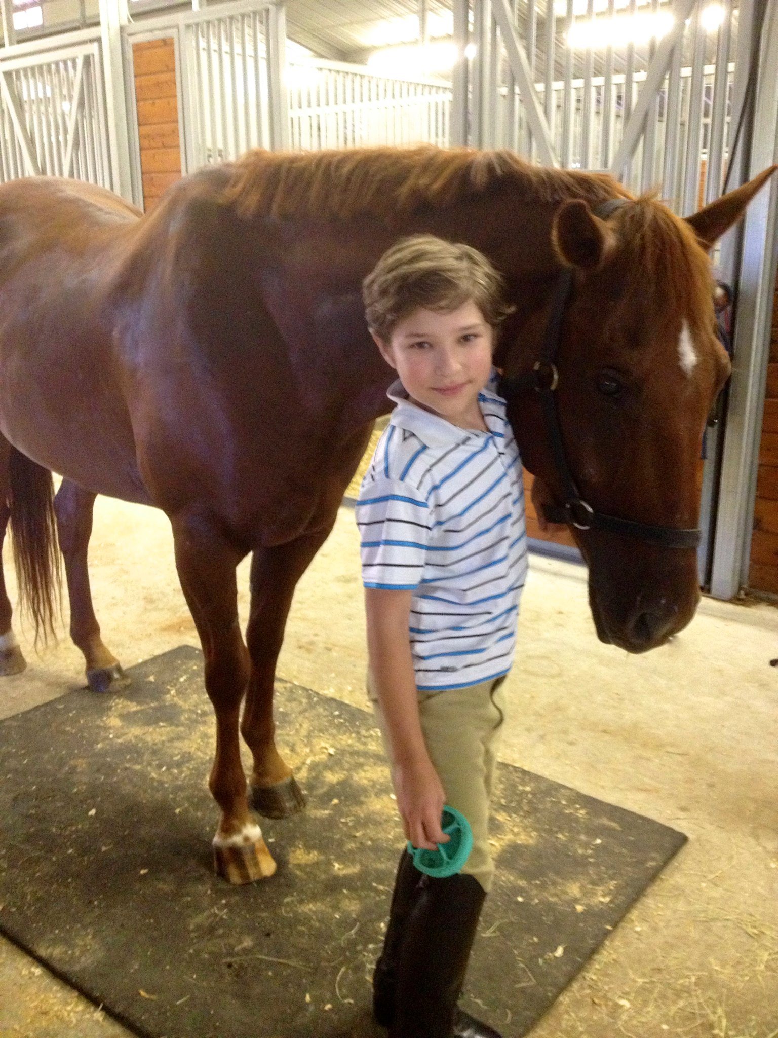 Blaze Tucker loves to ride horses. He's a pet lover and enjoys working with animals on set, too.