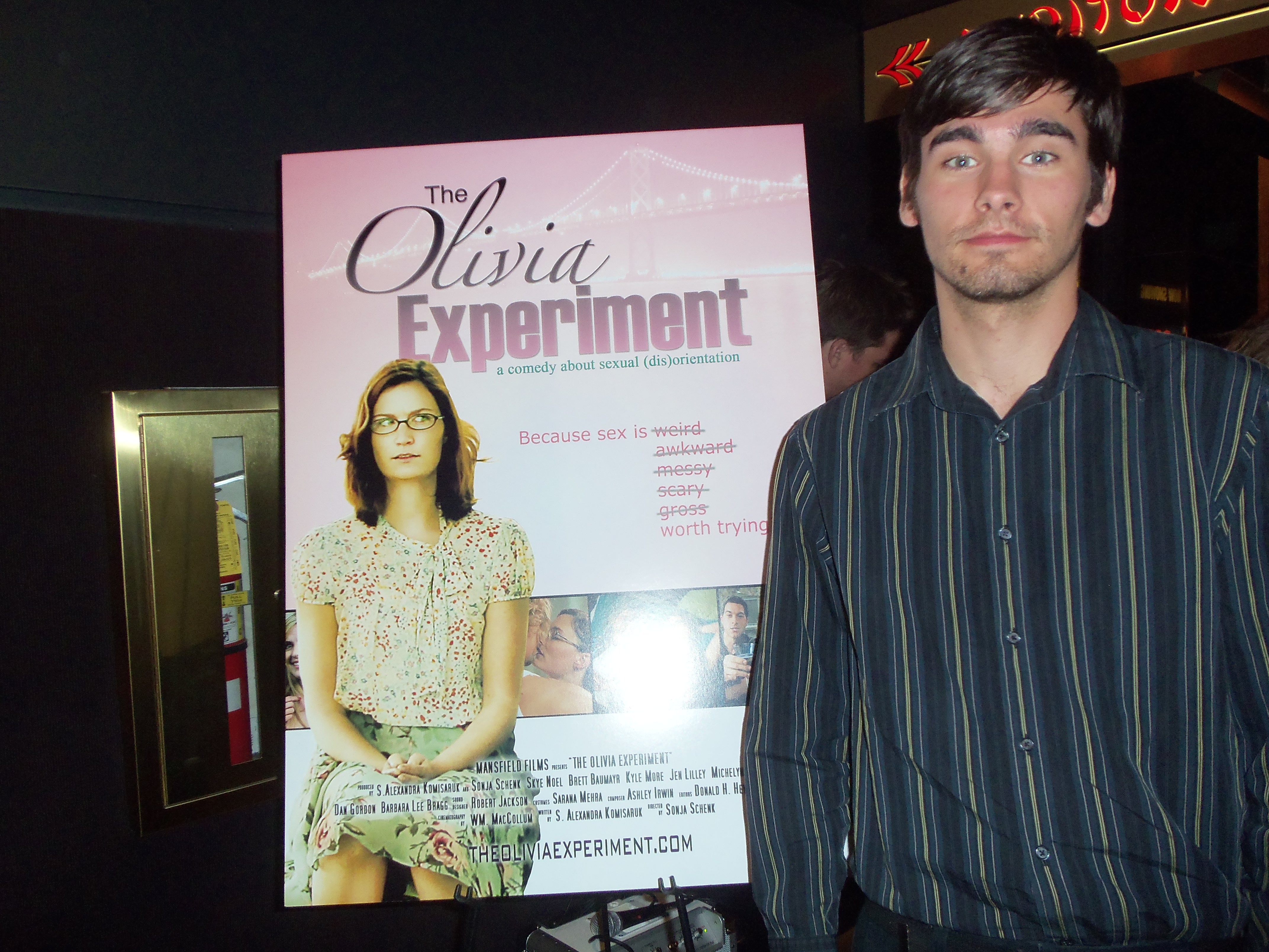 At the Dances With Films Festival for The Olivia Experiment - in which he appears.