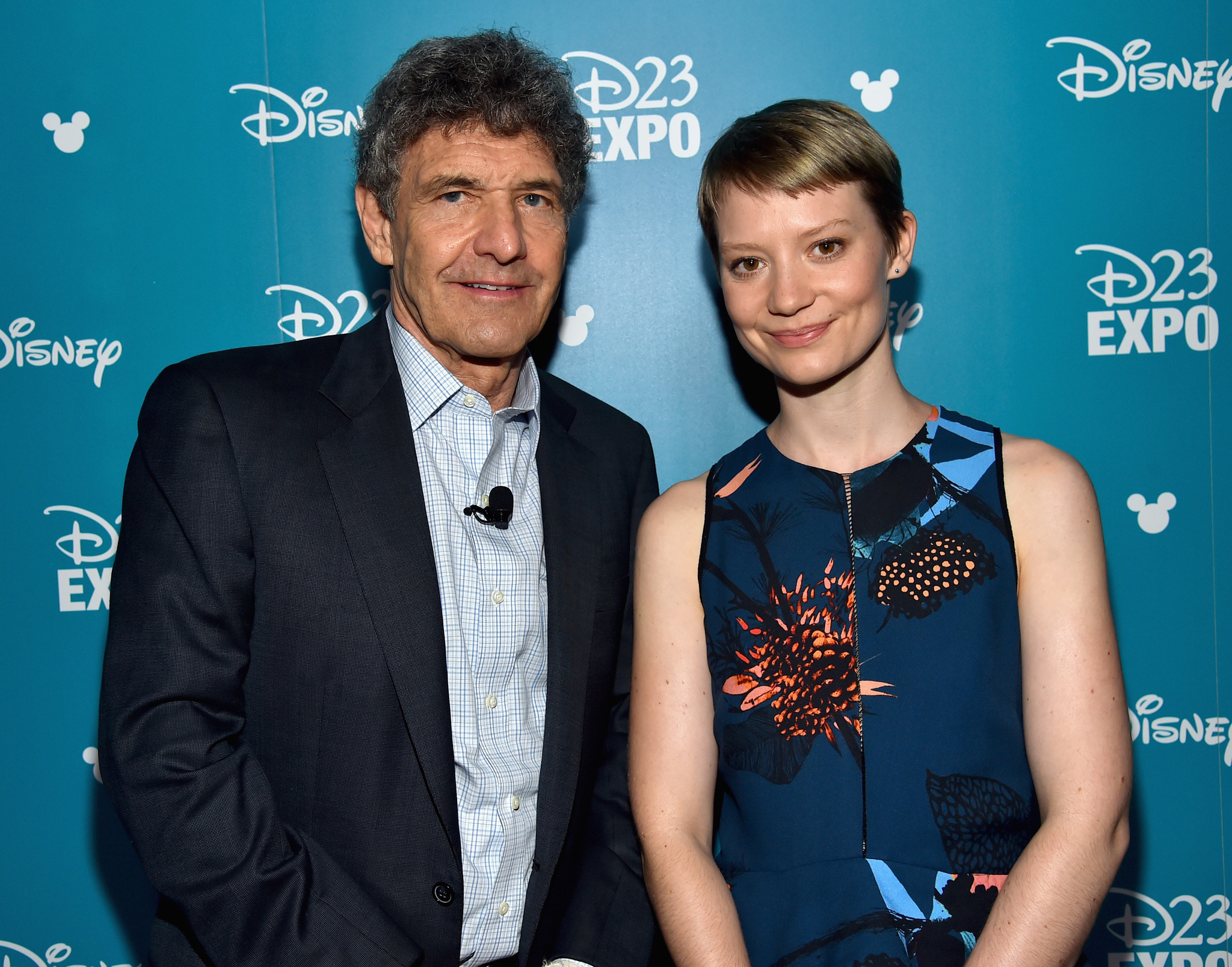 Alan Horn and Mia Wasikowska at event of Alice Through the Looking Glass (2016)