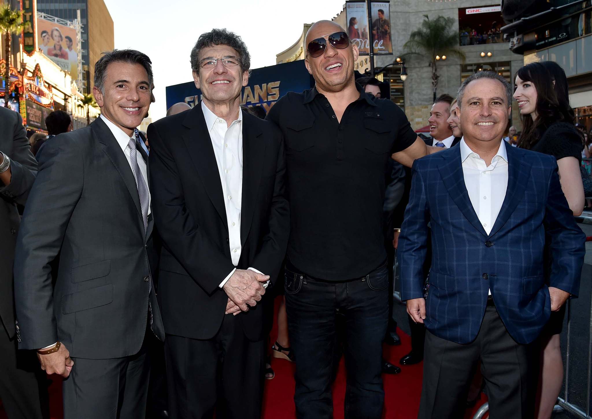 Vin Diesel, Alan Bergman, Alan Horn and Ricky Strauss at event of Galaktikos sergetojai (2014)