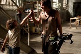 Luke and Norman Reedus The Walking Dead Season 4