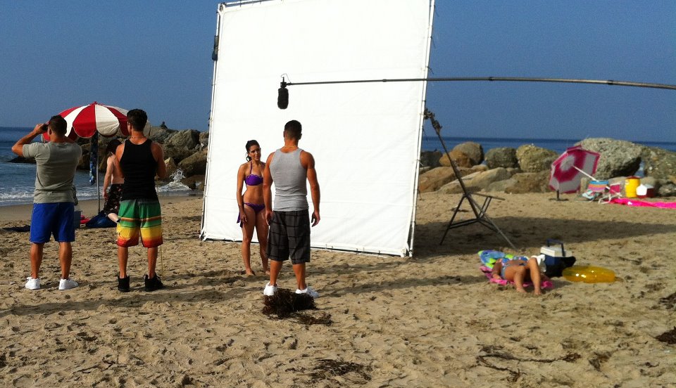 Laura Harrison and Jeremy Luke in JERSEY SHORE SHARK ATTACK.