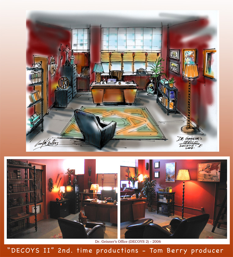 Psychiatrist's office design and finished set for 