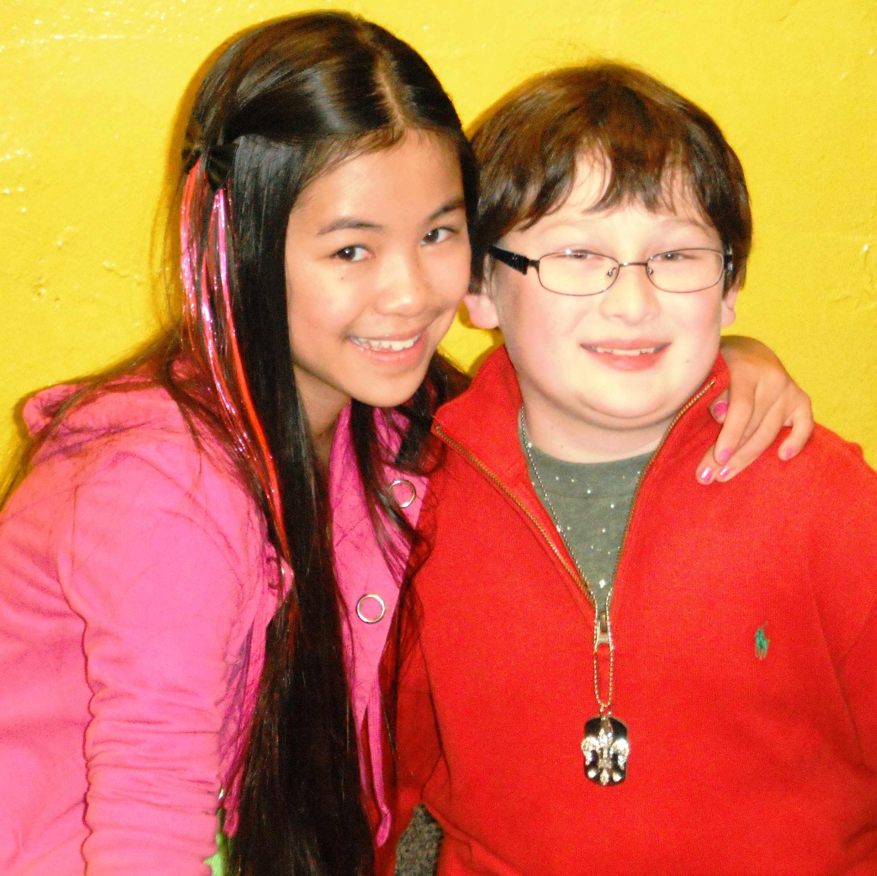 Matthew Jacob Wayne, with Tiffany Espenzen (from Bucket & Skinner's Epic Adventures, 'Piper'). Matthew guest starred on this Nickelodeon Show.
