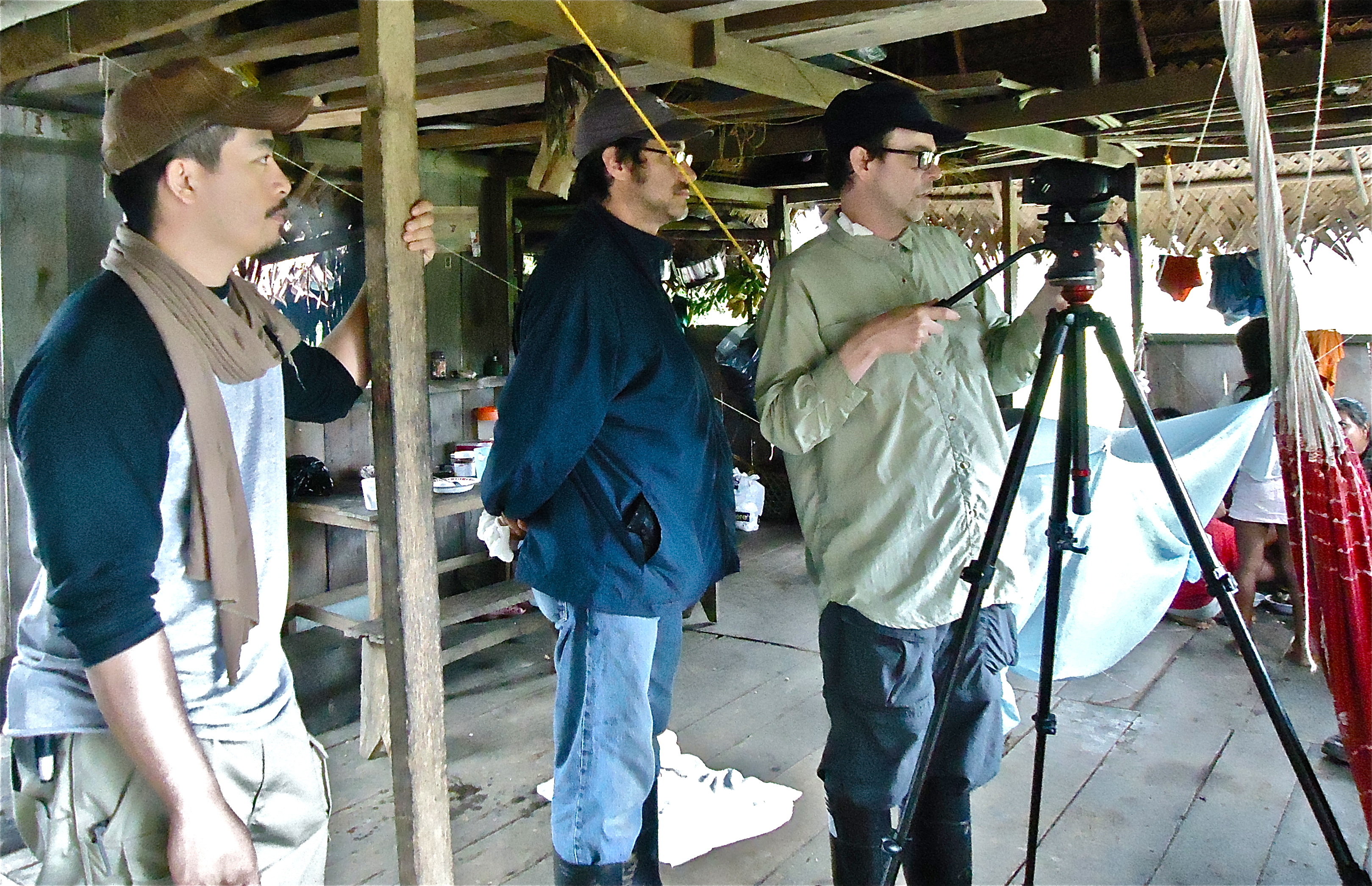 On location in an indigenous village in Colombia.