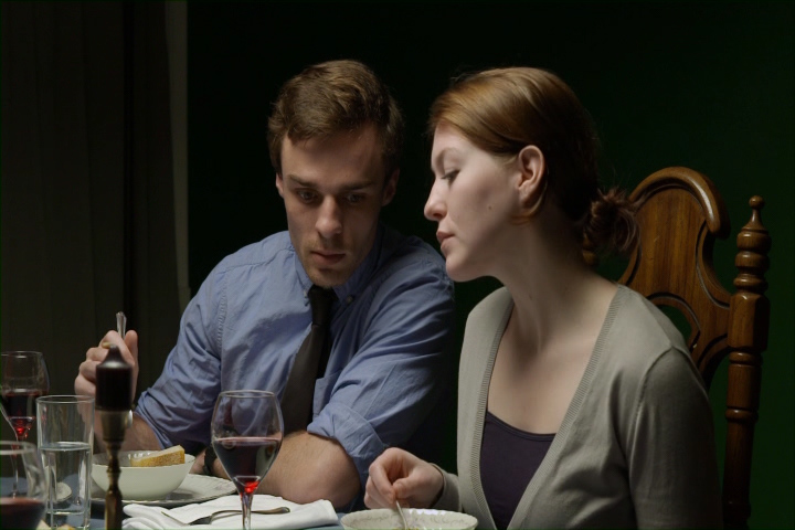 Still of Meagan Lee Farrell and Thomas Wesson in Dinner at Desmond's (2012)