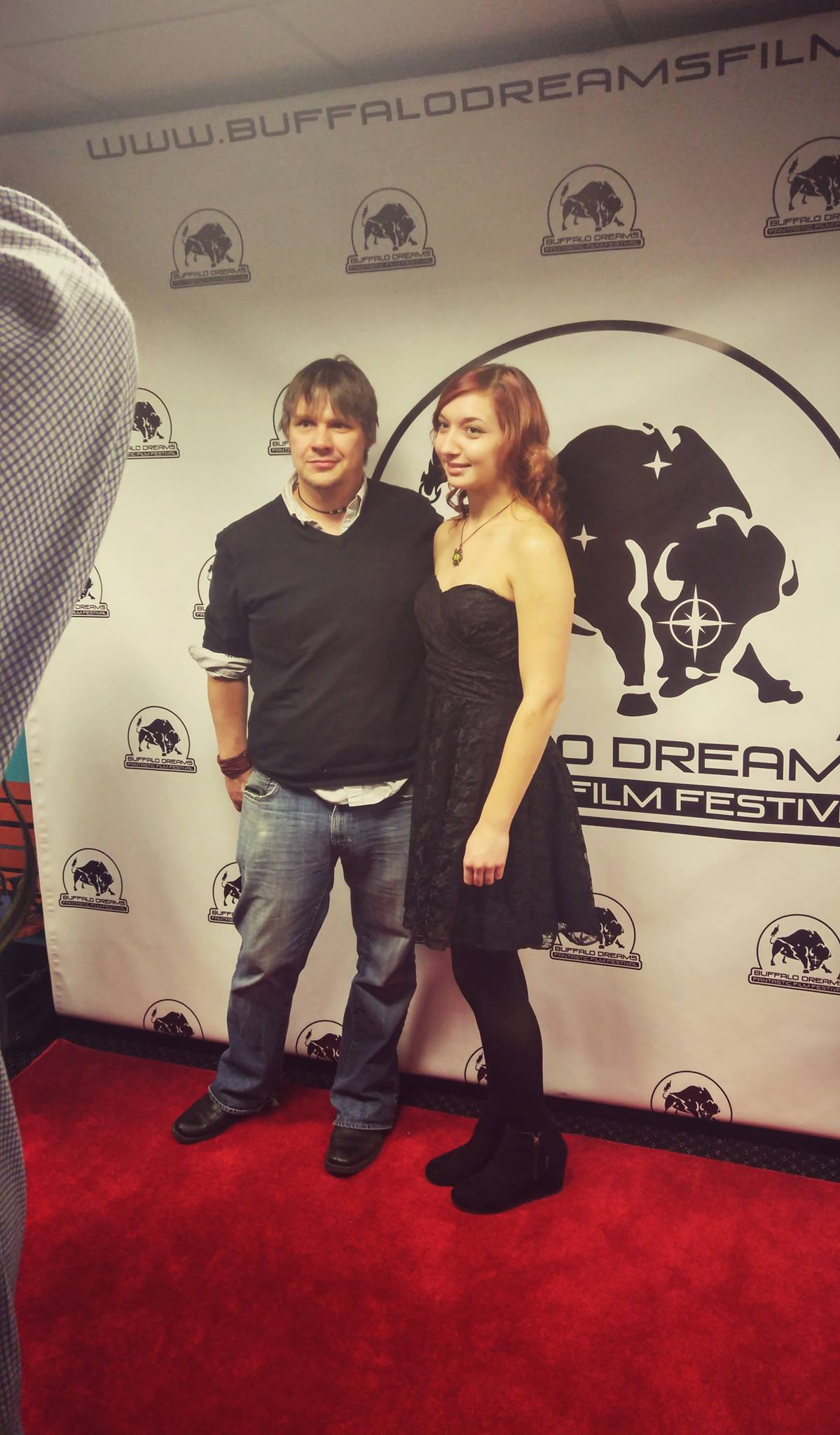 With actress, Sam Jindra at the Buffalo Dreams Fantastic Film Festival.